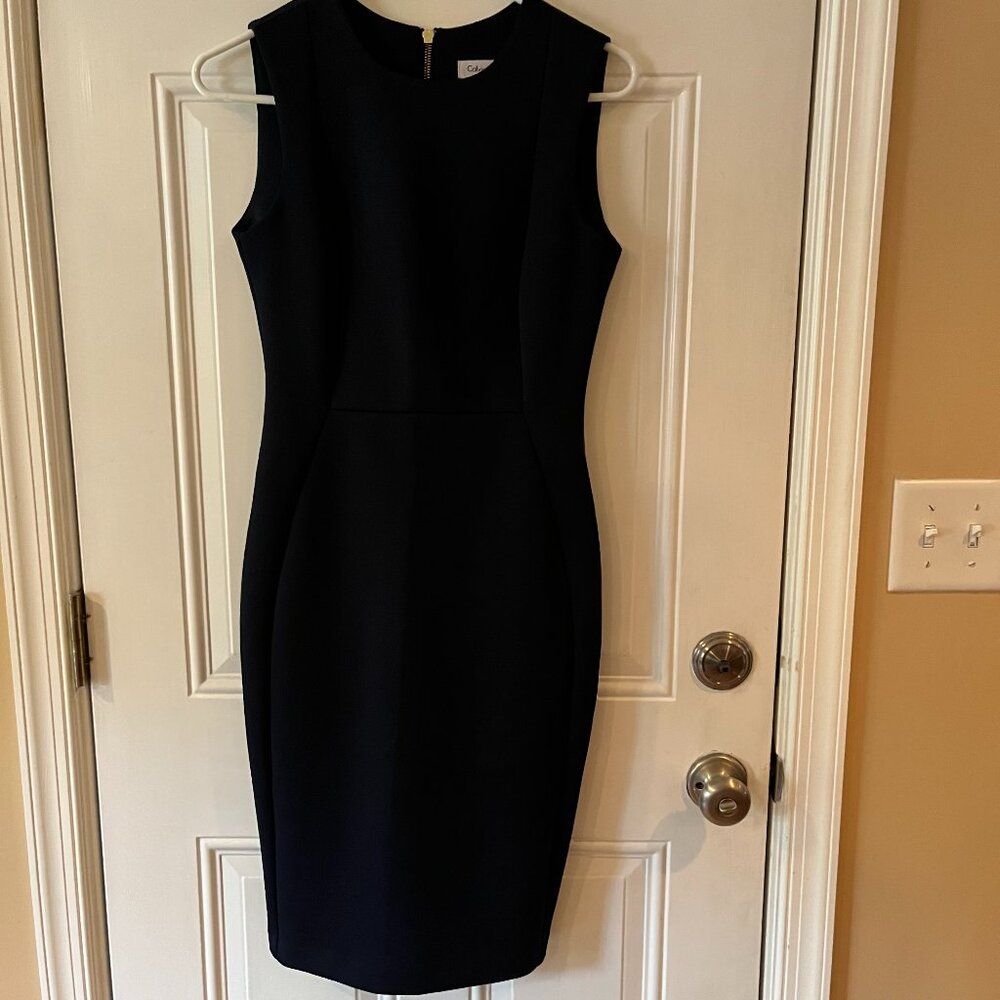 Calvin Klein Navy Blue Sheath Dress 4